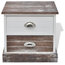 VidaXL Shabby Chic Bedside Cabinets, Brown and White, Set of 2