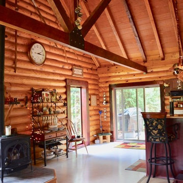 Holly Occupied Log Cabin Home Staging