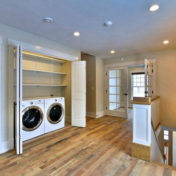 Organic Noni Solid Hardwood installed in Steamboat Springs, Co Laundry Room