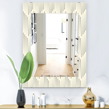 Designart Scandinavian 12 Midcentury Frameless Vanity Mirror, 28x40