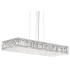 Quantum 23-Light Island Pendant, Stainless Steel, Clear Crystals