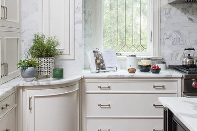 Inspiration for a transitional kitchen remodel in New York