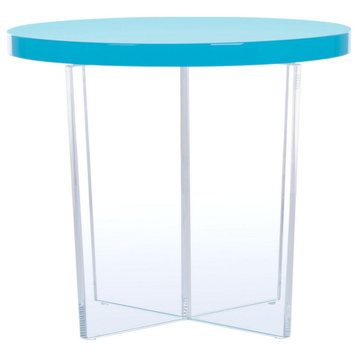 Huck Acrylic Accent Table Turquoise