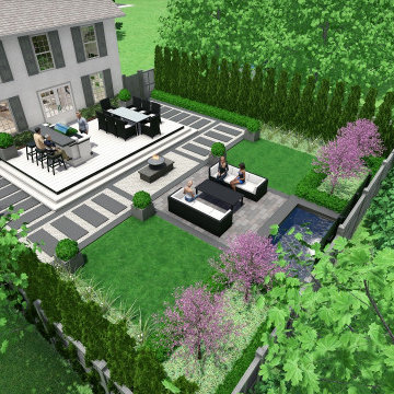 Rosedale Backyard Modern Formal Landscape Design