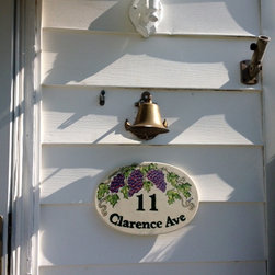 Address Plaque With Grapes - Home Decor