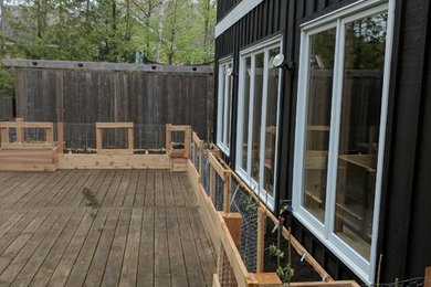 Inspiration for a contemporary deck remodel in Toronto