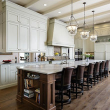kitchen with dark wood floors