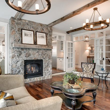 stone fireplace