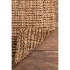 nuLOOM Handwoven Jute and Sisal Ashli Solid Striped Area Rug, Natural, 12'x15'