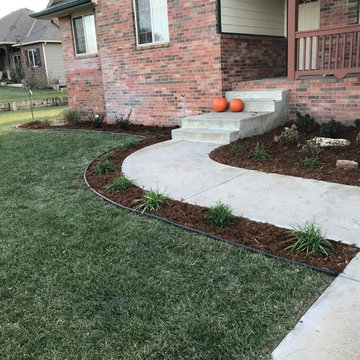 Minimal - budget friendly flowerbed installation
