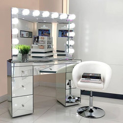 Valerie Vanity Chair | Makeup Chair, White - Armchairs And Accent Chairs