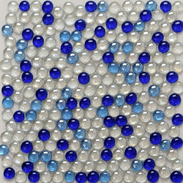 Glass Tiles Backsplash Wall Decor Blue White Mix Pebble Tile Mosaic Art