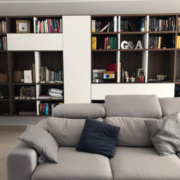 Pianca libreria moderna soggiorno Varedo