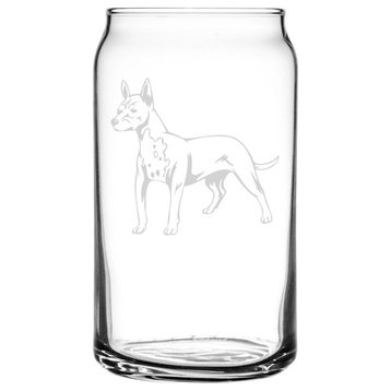 Mexican Hairless, Xoloitzcuintle Dog All Purpose 16oz. Libbey Can Glass