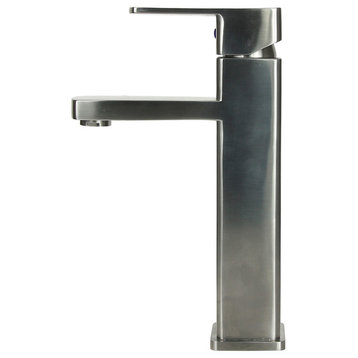 Boann Heidi 304 Stainless Steel Bathroom Faucet, 9.9", Brushed Stainless Steel