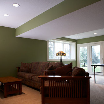 Modern Lower Level Family and Game Room