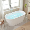 Freestanding Acrylic Bathtub, White/Polished Chrome, Xs (54")