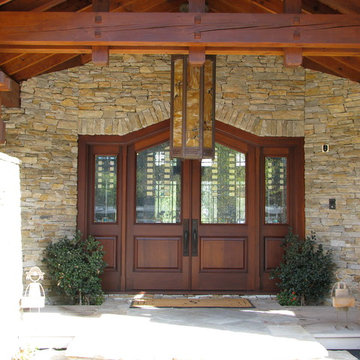 Craftsman & Traditional Leaded, Beveled & Stained Glass Entry doors & side-lites