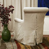 Baxton Studio Carradine Beige Linen Slipcover Modern Club Chair
