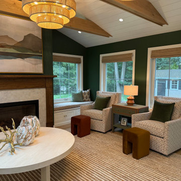 Cozy, multi-functional sunroom retreat