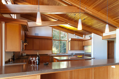 Example of a trendy kitchen design in Seattle