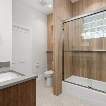 Updated Modern Bathroom Remodel with Custom Cabinetry