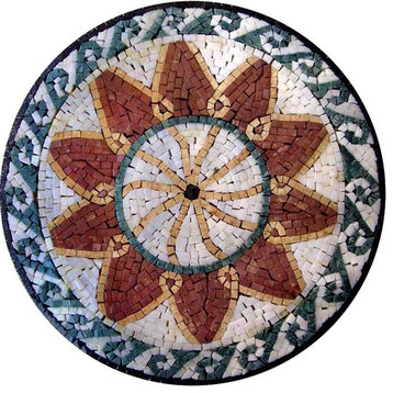 The Octopus Flower, Mosaic Design, 16"x16"