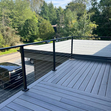 Top mounted aluminum post cable railing project in Quebec, Canada