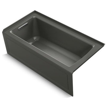 Kohler Archer 60"x30" Alcove Bath With Left-Hand Drain, Thunder Gray