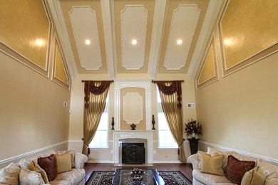 Living room - modern living room idea in New York