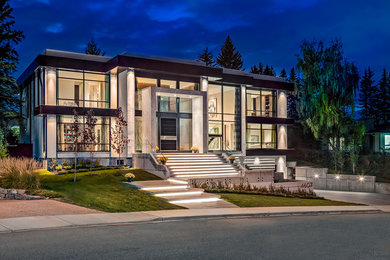 Example of a trendy home design design in Calgary