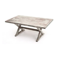 Reclaimed Wood X Base Rustic Dining Table - Products