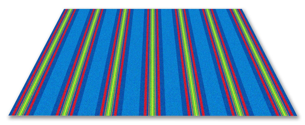 Classic Stripes Cool Blue Rug, 76
