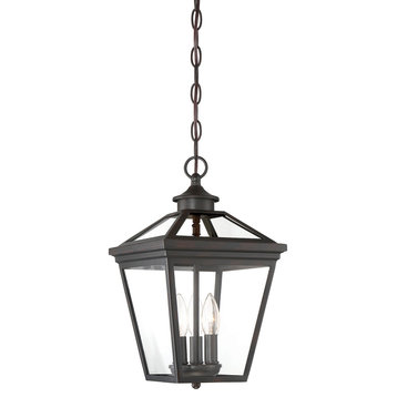 Ellijay 3-Light Outdoor Hanging Lantern in English Bronze