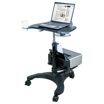 Aidata, Sit, Stand Mobile Laptop Workstation With Shelf