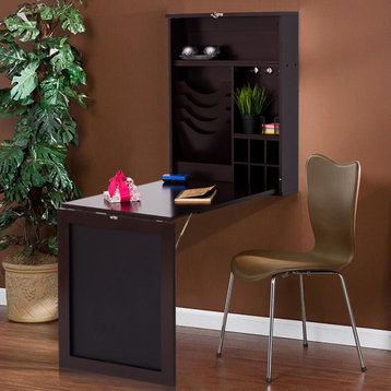 Costway Wall Mounted Table Convertible Desk Fold Space Saver Chalkboard coffee