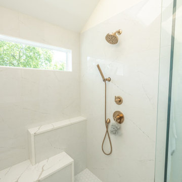 Leawood, Kansas Primary Bathroom Remodel with Custom Shower and Expanded Closet