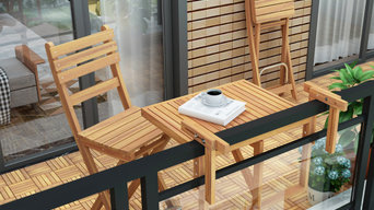 Interbuild Balcony Series, decktile with table and chair