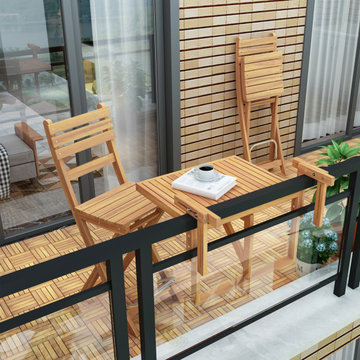 Interbuild Balcony Series, decktile with table and chair