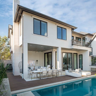 Inspiration for a mid-sized transitional backyard patio in Dallas.