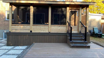 Farnham Composite Deck with Cedar Patio Cover