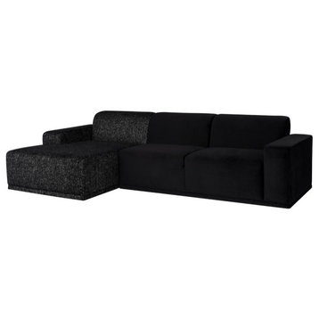 Margaux Sectional , Salt and Pepper Chaise, Left Chaise