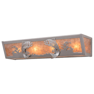 24 Wide Leaping Trout Vanity Light