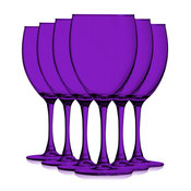 Purple Colored Nuance Wine Glasses, 10 oz. Set of 6