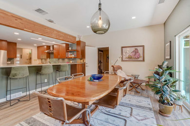 Inspiration for a contemporary dining room remodel in Denver