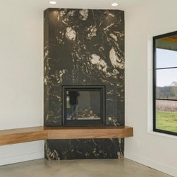 Modern Rust fireplace - Indoor Fireplaces