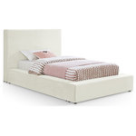 Meridian Furniture - Dorian Upholstered Bed, Cream, Twin, Velvet - Add a touch of refined luxury with a modern edge to your bedroom with the Dorian cream velvet upholstered twin bed. The soft velvet upholstery offers a smooth, inviting feel, while the low-profile design adds a contemporary twist. This bed is ideal for creating a chic, serene space to unwind and relax.