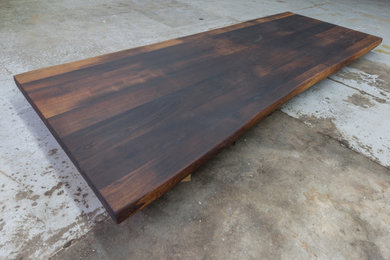 Tischplatte Eiche massiv Mooreiche Thermoholz 300x100x6 cm