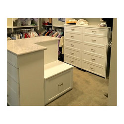 Custom Closet with Seat - Closet Organizers
