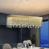 Luxury rectangle/oval chandelier lighting for dining room, kitchen., Rectangle, 33.5''